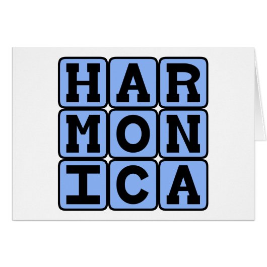 Harmonica, Musical Instrument Cards (Front Horizontal)