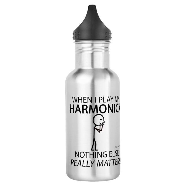 Harmonica Nothing Else Matters Stainless Steel Water Bottle (Left)