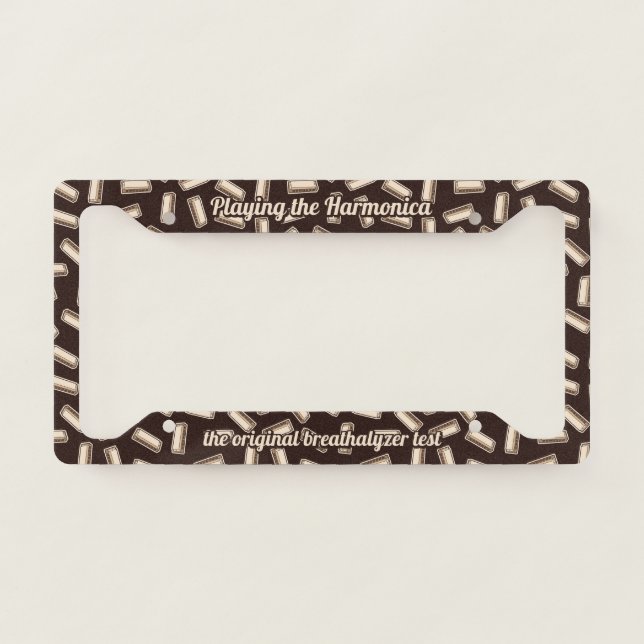 Harmonica Pattern License Plate Frame (Front)