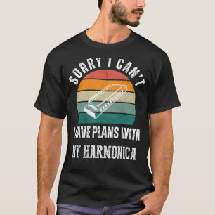 Harmonica Plans Tee: Tune into Humor & Musical Vib T-Shirt