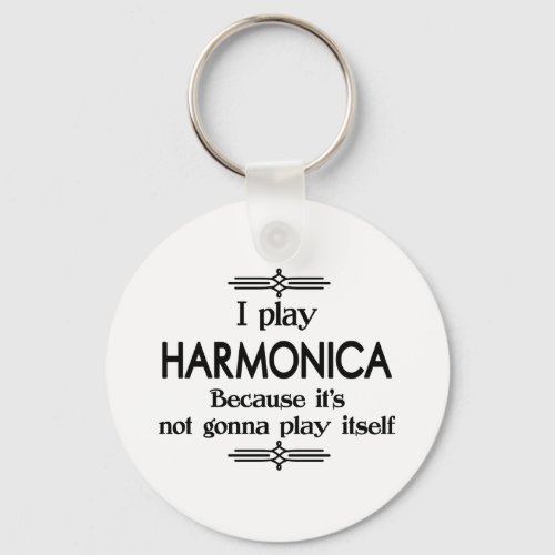 Harmonica _ Play Itself Funny Deco Music Keychain
