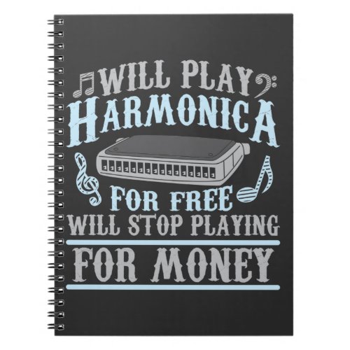 Harmonica Player Blues Music French Harp Lover Notebook