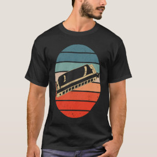 Harmonica Player Retro Sunset Harp T-Shirt