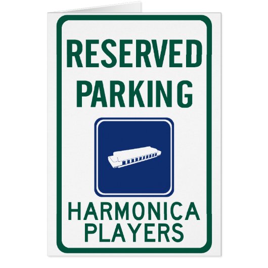 Harmonica Players Parking Cards (Front)