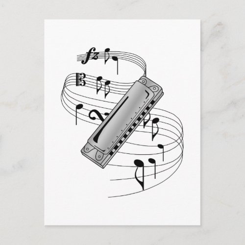 Harmonica Postcard