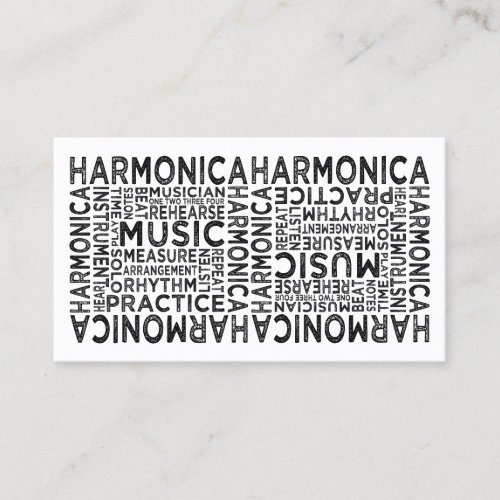 Harmonica Typography Business Card