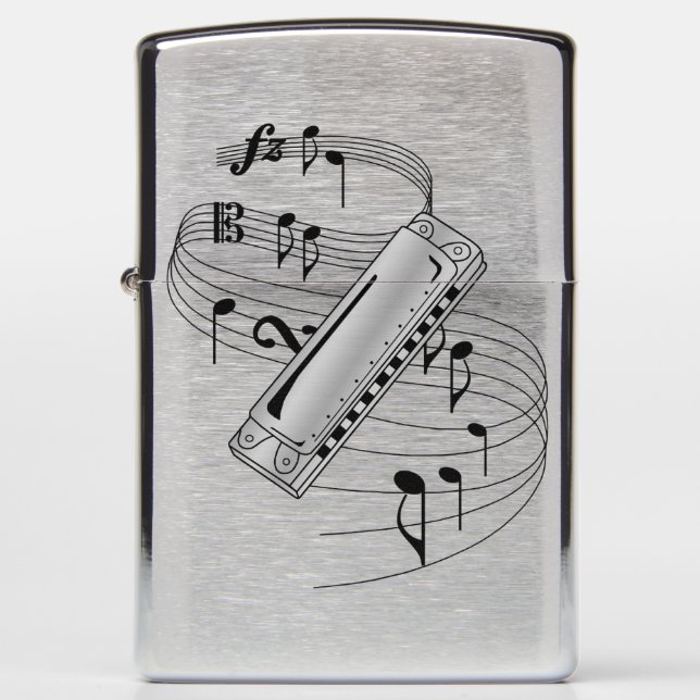 Harmonica Zippo Lighter (Front)