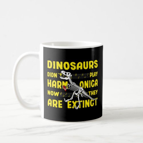Harmonicist  Dinosaurs Joke Harmonica Instrument  Coffee Mug
