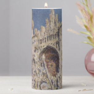 Harmonie in Blau und Gold Claude Monet Pillar Candle