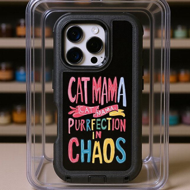 Harmonious Chaos: Cat Mama Finds Perfection Otterbox iPhone Case (Creator Uploaded)