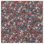 Harmonious Chaos Vibrant Abstract Design Fabric