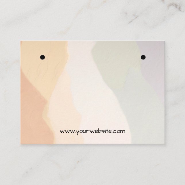 Harmonious Earth Colors Earrings Display Card (Front)