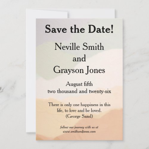 Harmonious Earth Colors Save The Date