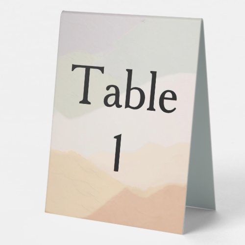 Harmonious Earth Colors Table Tent Sign