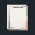 Harmonious Earth Tones Interior Design Letterhead<br><div class="desc">Rounded,  geometric shapes in warm earth tones makes the perfect letterhead for an interior designer.  Could be easily adapted for other businesses and professions.  Modern and professional.</div>