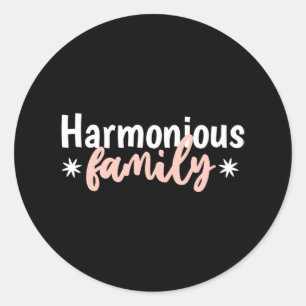 Harmonious Family Classic Round Sticker