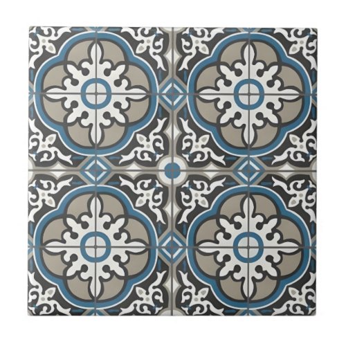 harmonious floral pattern portuguese tiles