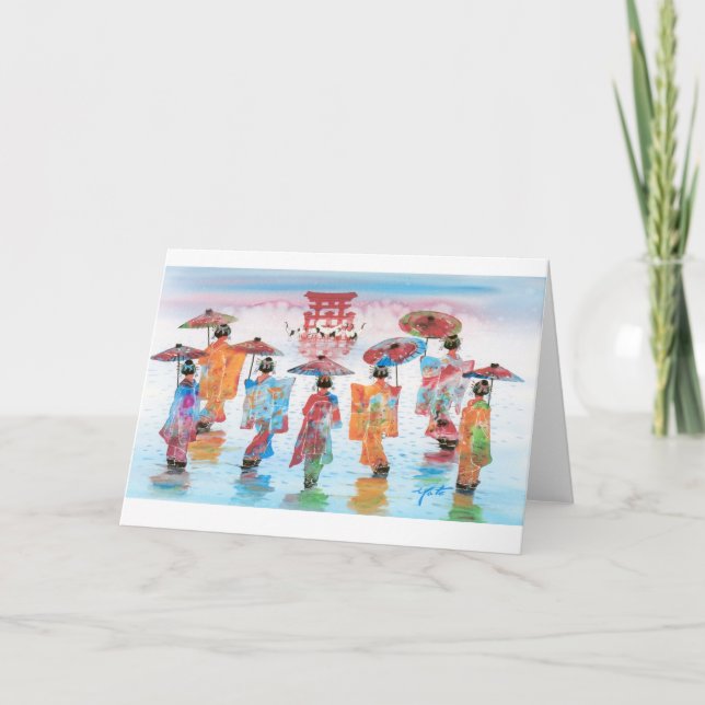 HARMONIOUS MOTION, JAPANESE GEISHA CARD (Front)