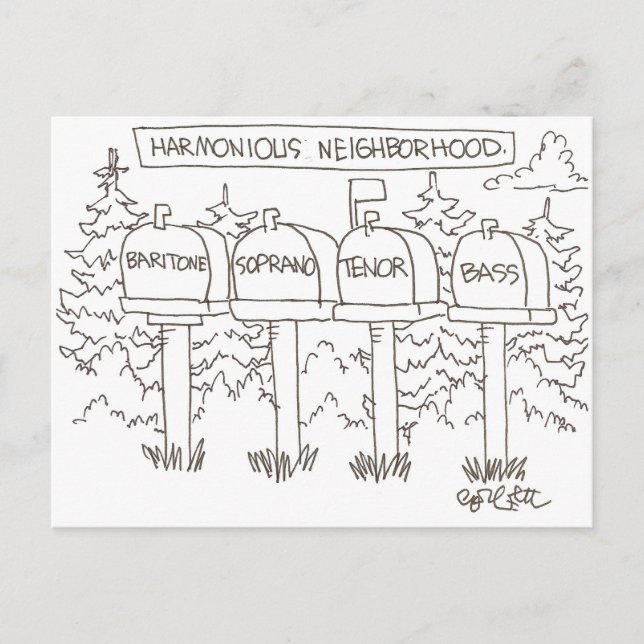 Harmonious neighborhood:: 'Baritone, Soprano, Postcard (Front)