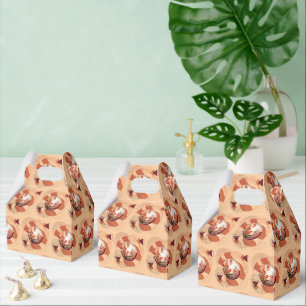 Harmonious Orange Blossom Circles Favor Boxes