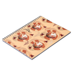 Harmonious Orange Blossom Circles Notebook