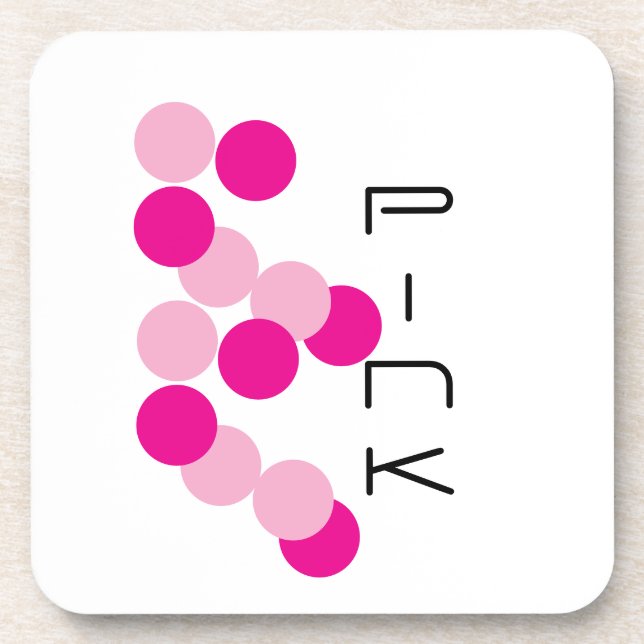 Harmonious Pink Fusion Beverage Coaster (Front)