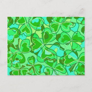 harmonious shamrocks postcard