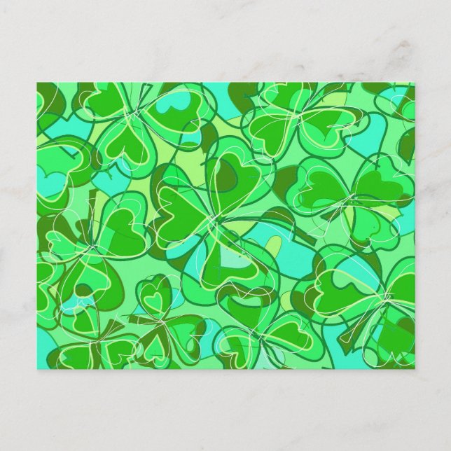 harmonious shamrocks postcard (Front)