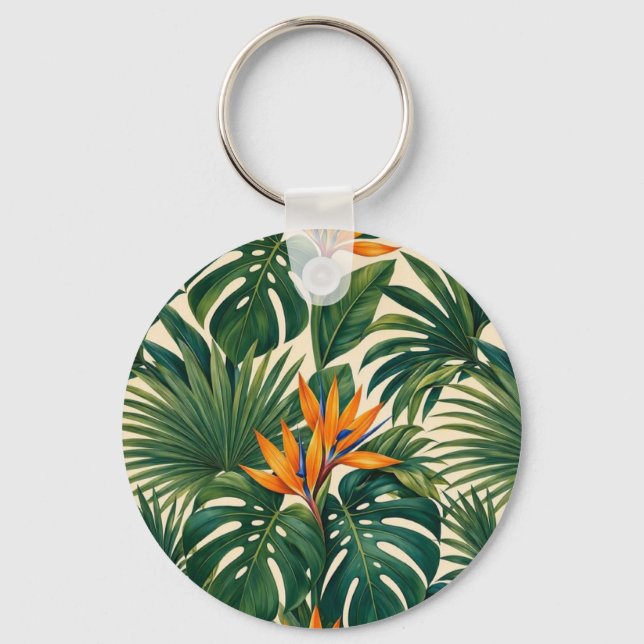 Harmonious Tropical Oasis Keychain (Front)