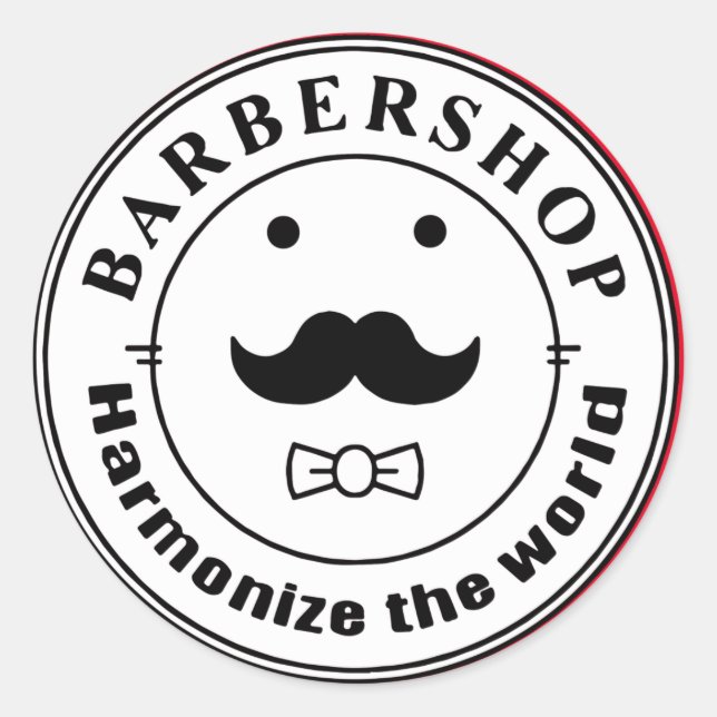 Harmonize the World Classic Round Sticker (Front)