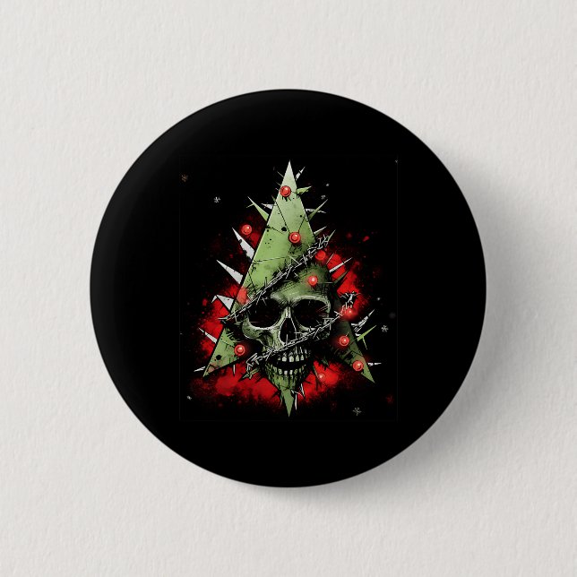 Harmonizing Contrasts Christmas Tree Meets Punk-ro Button (Front)
