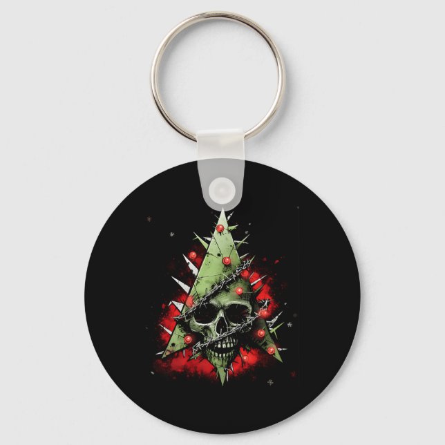 Harmonizing Contrasts Christmas Tree Meets Punk-Ro Keychain (Front)