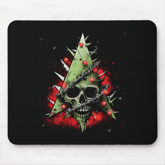 Harmonizing Contrasts Christmas Tree Meets Punk-Ro Mouse Pad (Front)