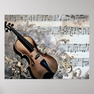Harmonizing Technology, musical illustration, Poster