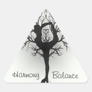 Harmony and Balance Customizable Triangle Sticker