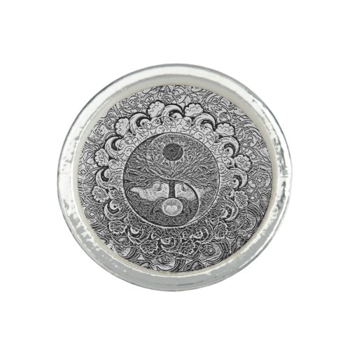 Harmony and Balance Silver Yin Yang Ring