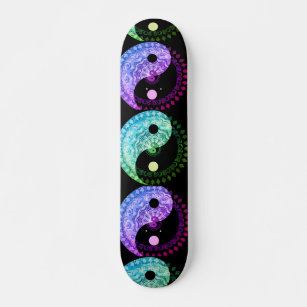 Harmony and Balance Yin Yang Mandala Symbol Skateboard