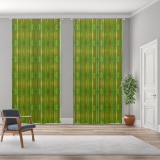 Harmony and Prosperity Abstract Green Gold Pattern