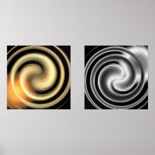 Harmony and Relaxation Golden&Silver print set