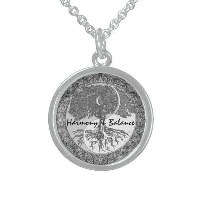 Harmony & Balance in Yang Sterling Silver Necklace (Front)