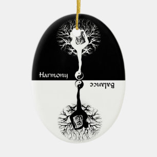 Harmony & Balance Yoga Yin Yang Ceramic Ornament