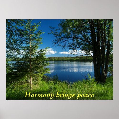 Harmony brings peace poster