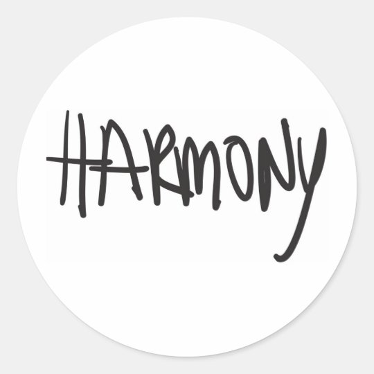 harmony classic round sticker