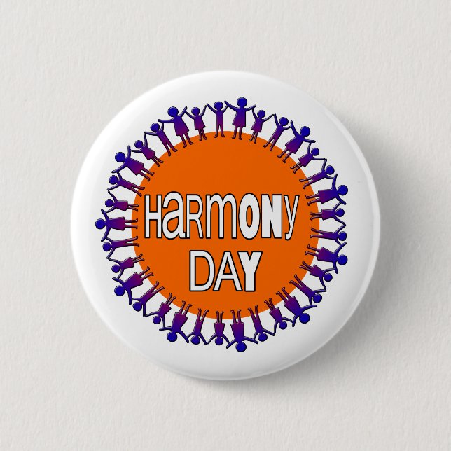 Harmony day, Australia Button (Front)