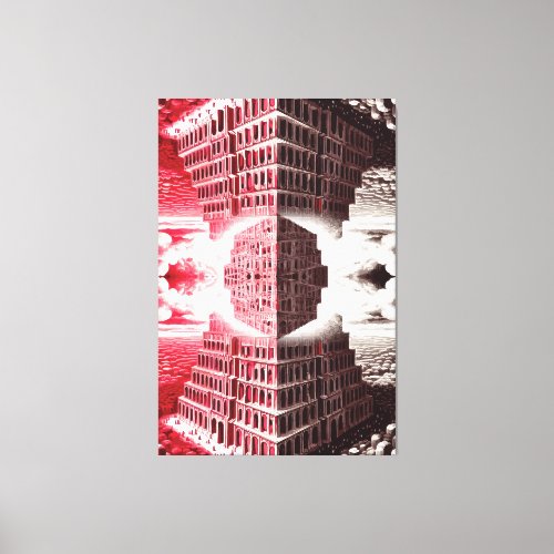 Harmony  Discord Tower of Babel Canvas Print