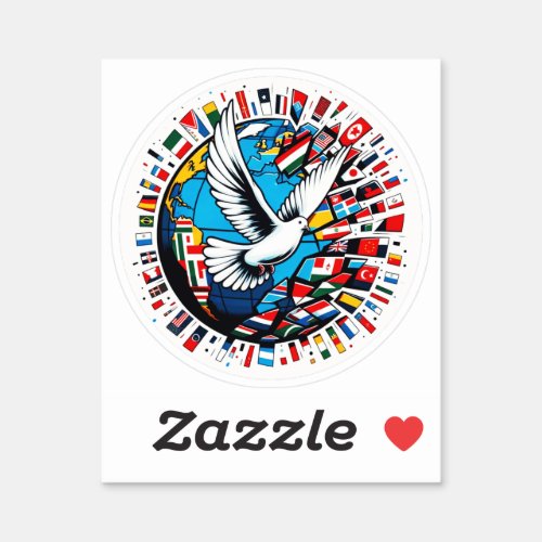 Harmony Dove _ World Peace Symbol Sticker
