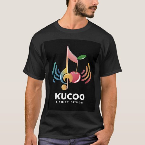 Harmony Fusion Music Note  Kucoo Logo Tee T_Shirt