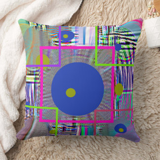 Harmony Geometry — Vibrant Folk-Art Watercolor Throw Pillow