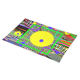Harmony Geometry — Vibrant Watercolor Elegance Placemat