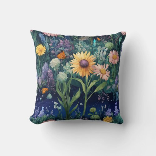  Harmony Haven Nature_Inspired Home Decor Throw Pillow